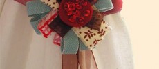 Fleur en tissu pour embrasse de rideau