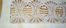 Rideau avec insert dentelle