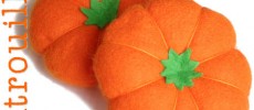 Citrouille en feutrine