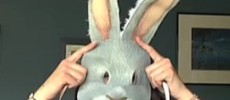 Masque de lapin textile
