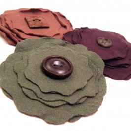 Fleurs en tissu jersey