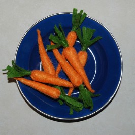 Carottes en feutrine