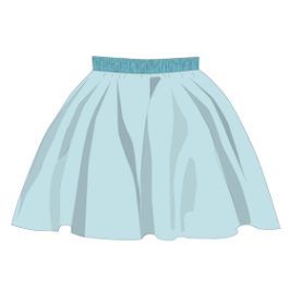 Jupe corolle taille élastique