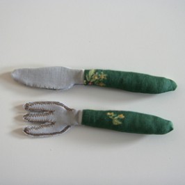 service à thé : couteau et fourchette