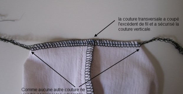 Arrêter une couture à la surjeteuse