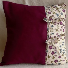 Coussin en lin et Liberty