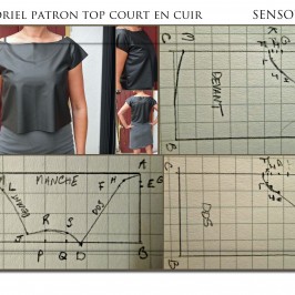 Patron de top court en cuir