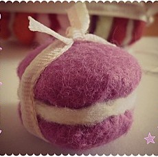 Macaron en feutrine