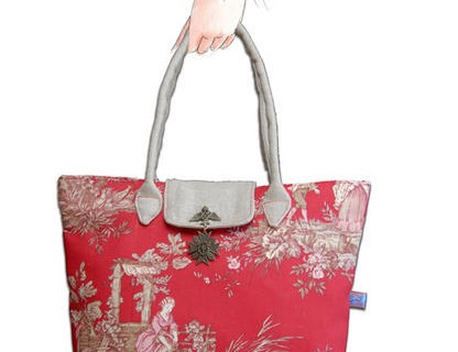 Sac en toile de jouy