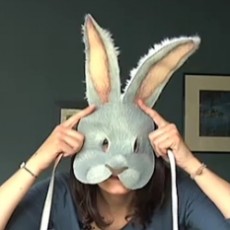 Masque lapin textile