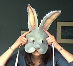 Masque de lapin textile