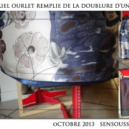 Ourlet remplié de doublure de jupe