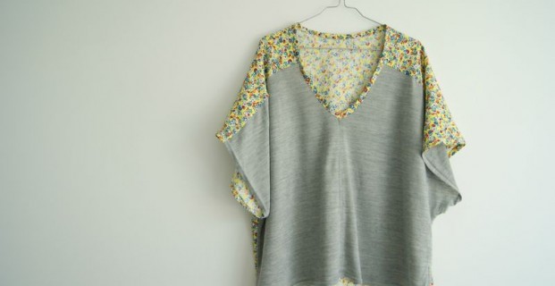 La blouse kimono bicolore