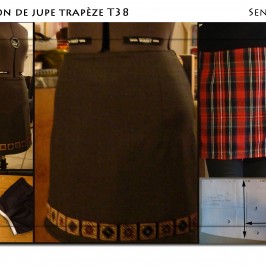 Jupe trapèze taille 38