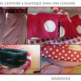 Ceinture élastique dans une coulisse