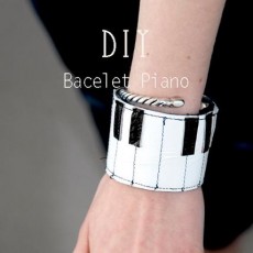 bracelet piano en cuir
