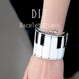 Bracelet piano en cuir