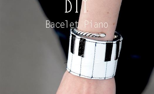 Bracelet piano en cuir