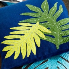 Coussin feuilles