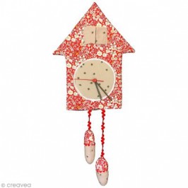 Horloge coucou en tissu