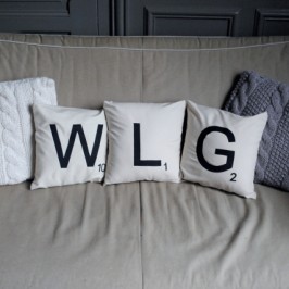 Coussin Scrabble