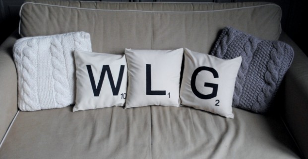 Coussin Scrabble