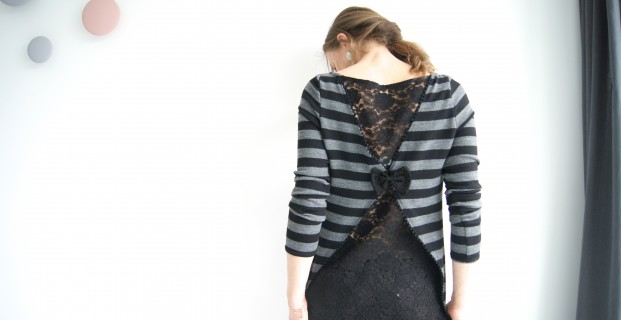 blouse avec dos en dentelle