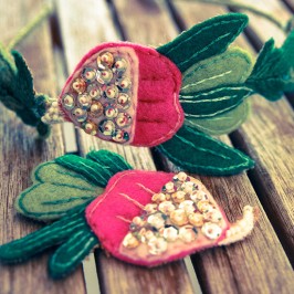 Serre-tête « Légumes  » en feutrine pour enfant