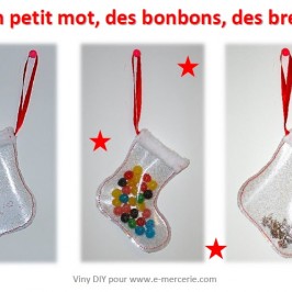 Botte de Noël en cristal pailleté