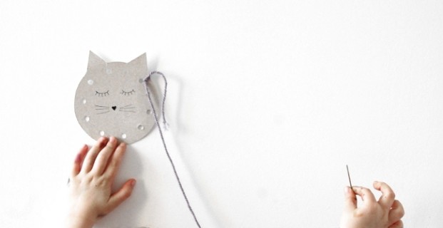 Kit De Cartes à Lacer Animaux – Apprendre à Coudre En S'amusant – 9 Cartes Bois, 10 Fils, Aiguilles – Dès 3 Ans, Motricité Fine