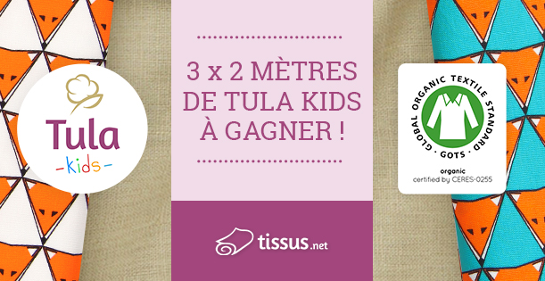 Gagnants tissus Tula Kids + Code réduc