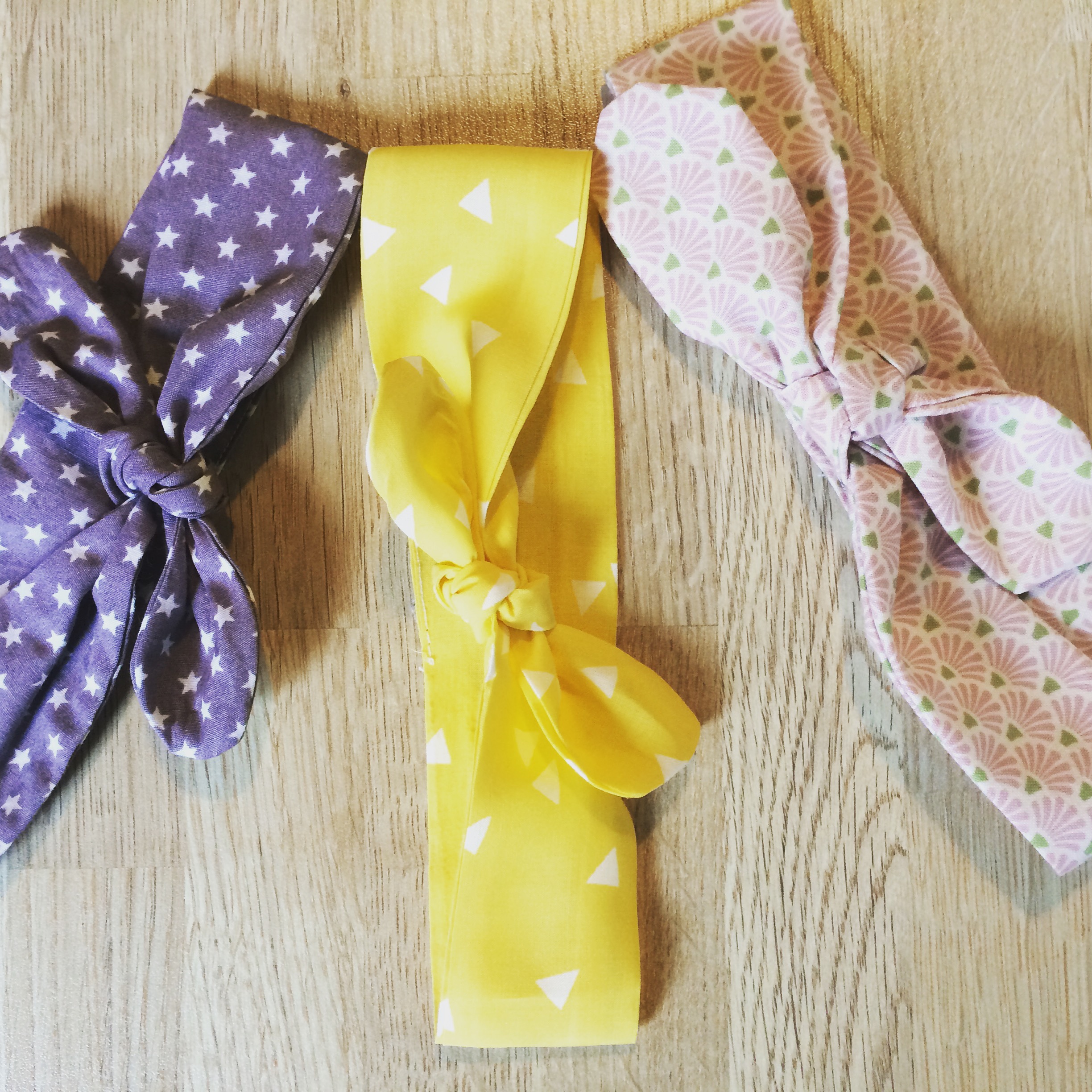 Des bandeaux à nouer pour bébé Pop Couture