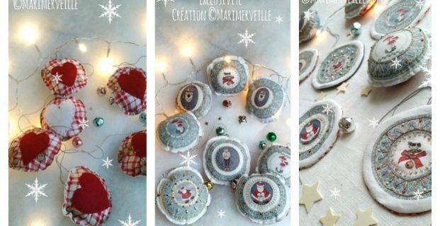 Boules ou Galettes de Noël en tissu