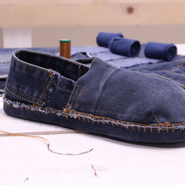 Espadrilles en jeans 100% récup