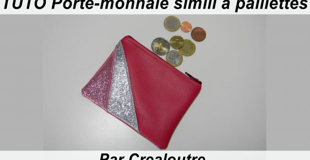 Porte-monnaie simili à paillettes