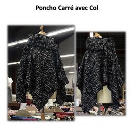 Poncho carré avec Col