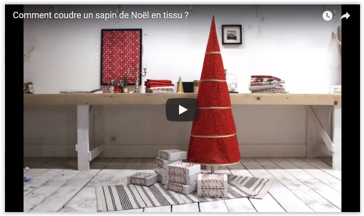 Grand sapin de Noël en tissu - Pop Couture