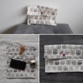 Pochette de maquillage à clips