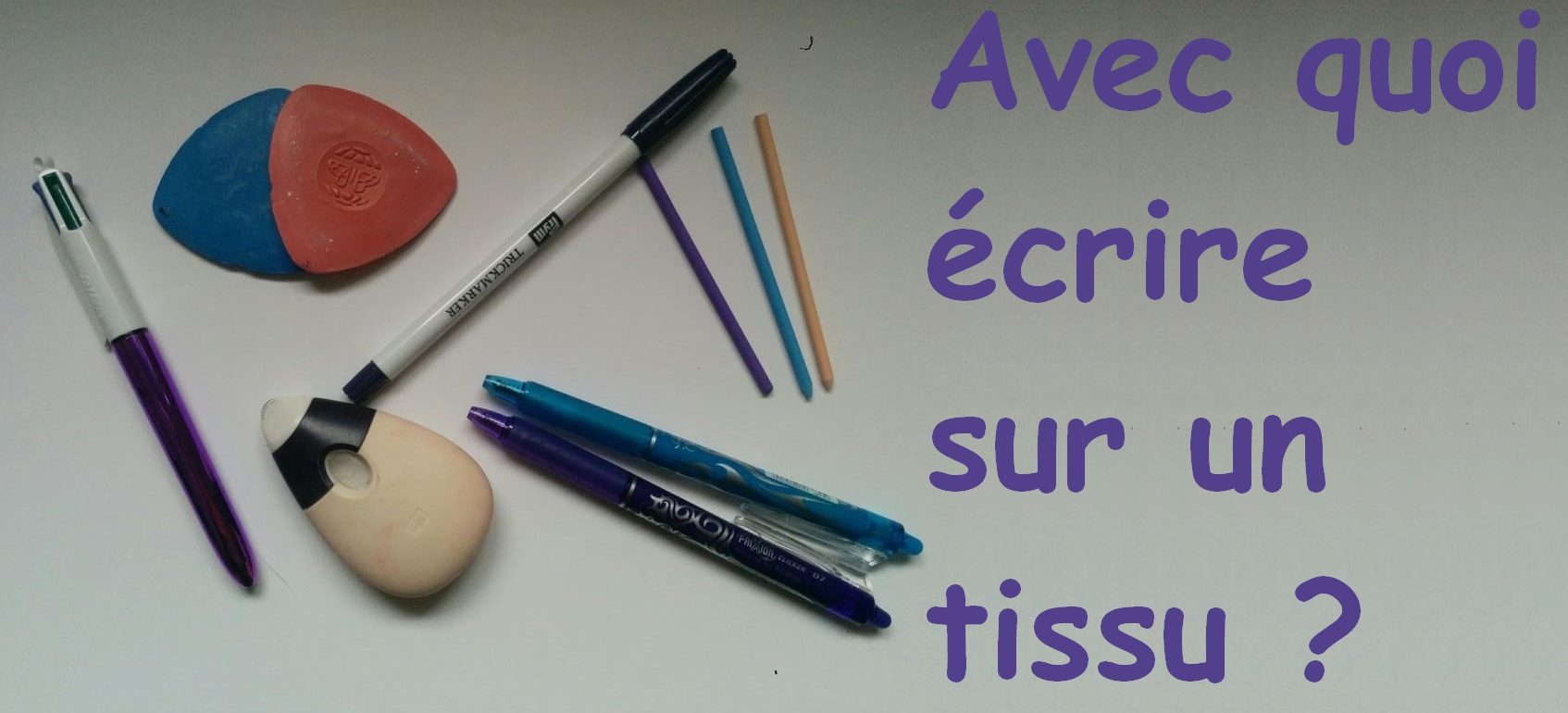 Test outils pour écrire sur du tissu Pop Couture