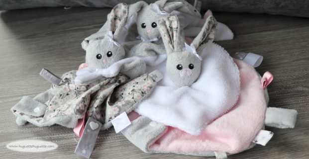Les tidoudous – Doudous plats lapin, ours, chat