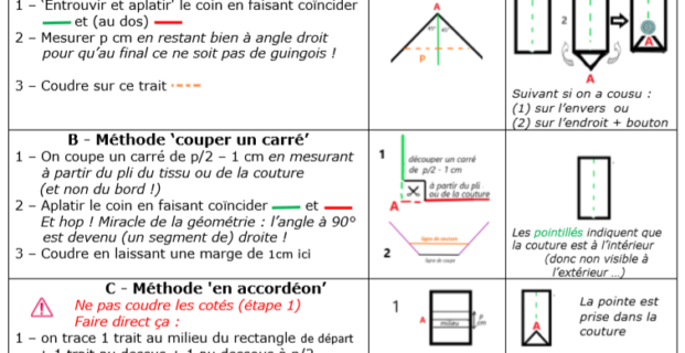 5 manières pour coudre des coins sans couture apparente