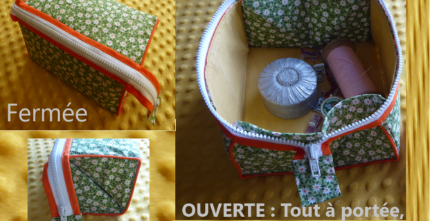 Trousse zippée qui s’ouvre en plateau pour avoir tout à dispo !