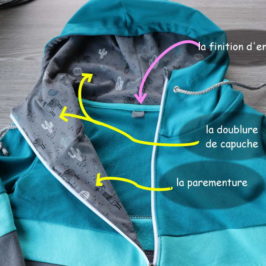 Coudre un sweat à capuche avec zip et belles finitions
