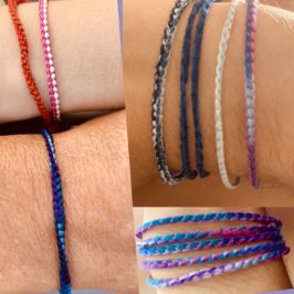 Bracelets à la surjeteuse