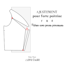 Ajustement pour forte poitrine (FBA) – Découpe Princesse