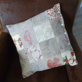 Housse de coussin simple en patchwork