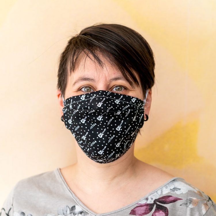 Masque De Protection Tissu AFNOR + 1 Filtre HEPA Ions Argent - Fait Main France