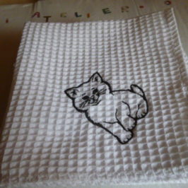 Serviettes à démaquiller motif chat