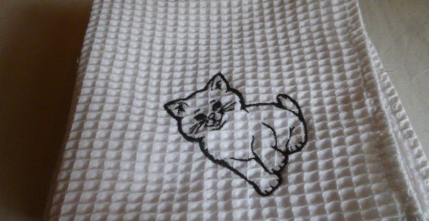 Serviettes à démaquiller motif chat