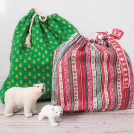 Sac cadeau réutilisable pour un Noël zéro déchet